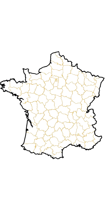 Carte de France - zones d'intervention